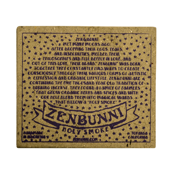 Holy Smoke Organic Incense - Back